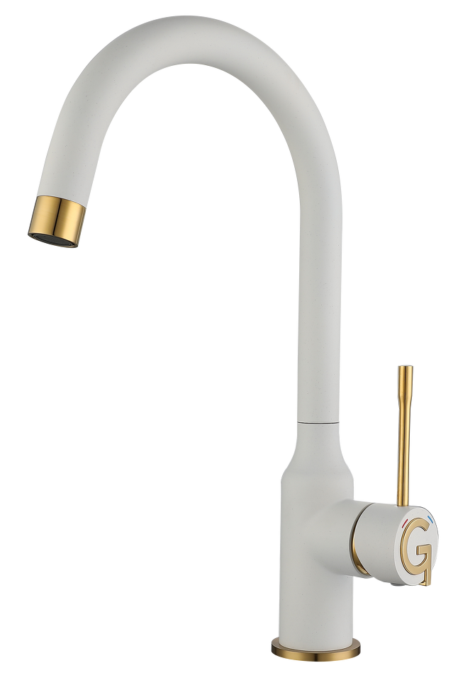 Фото Смеситель для кухни Rivelato Garda U-обр. D-35мм brina/oro