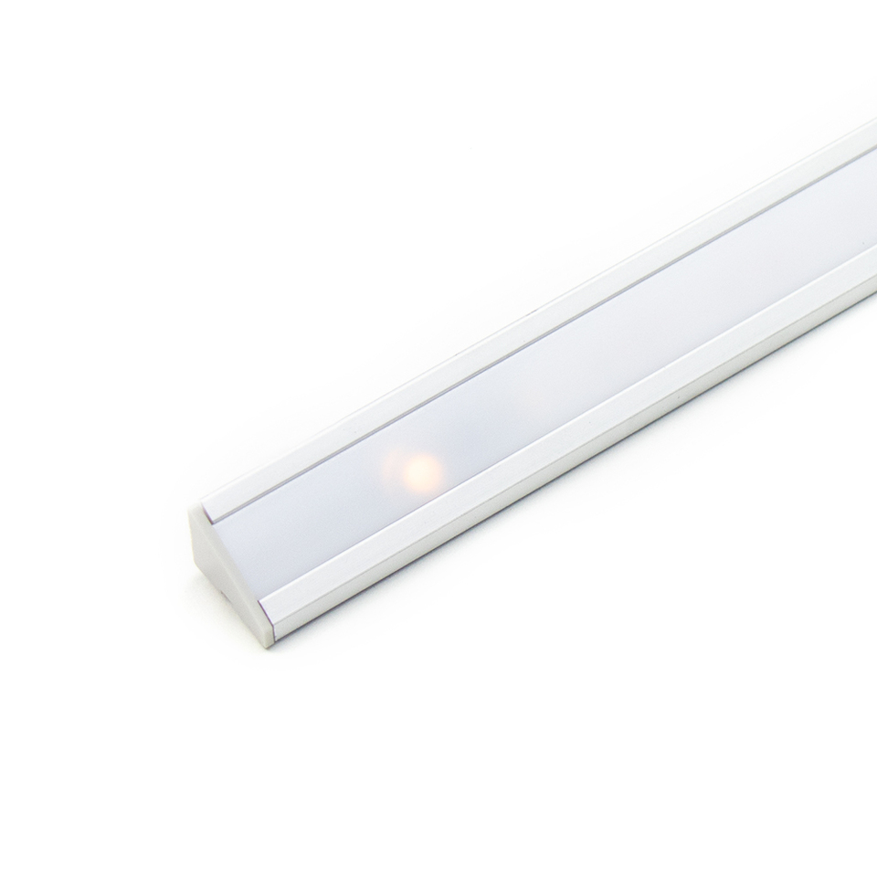 Фото DLIGHT Светодиодный светильник ANGLE с сенсорным выключателем СЛЕВА, 9.6 W/м, холодный, алюминий