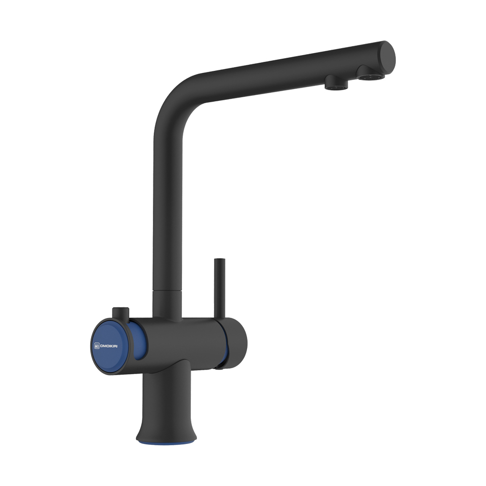 Фото Смеситель для кухни Omoikiri Hotaru-GB-IB латунь/графит/indigo blue