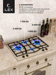 Превью картинка Газовая варочная панель Lex GVE 643C IV газовая панель #2