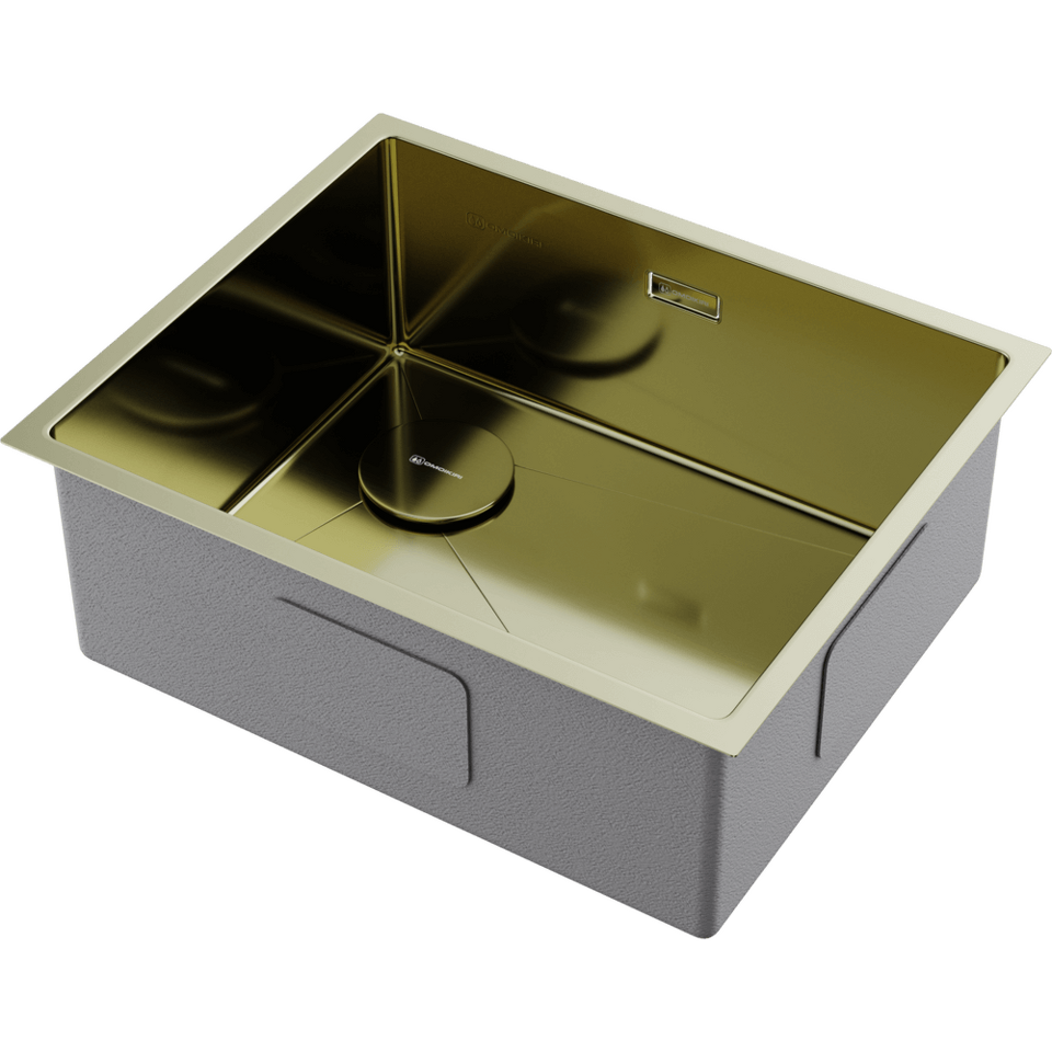 Фото Металлическая мойка Omoikiri Taki 54-U/IF-L Side SF-LG нерж. сталь/светлое золото