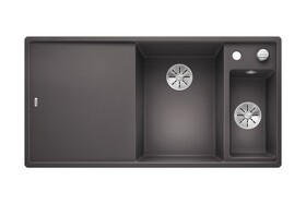 Картинка Blanсo AXIA III 6 S SILGRANIT PuraDur темная скала чаша справа, доска стекло c кл.-авт. InFino