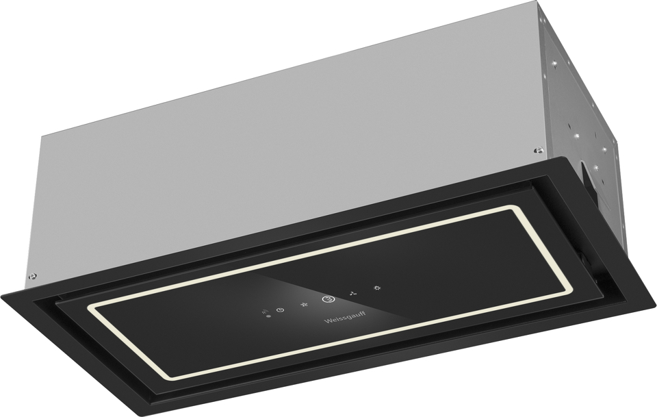 Фото Полновстраиваемая вытяжка Weissgauff Quadra 600 Touch Black Glass