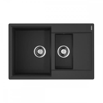 Превью картинка Гранитная мойка Omoikiri Daisen 78-2T-BL Tetogranit/черный #1