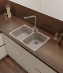 Превью картинка Кварцевая мойка GranFest GF-QUARZ 15 Песочный #4