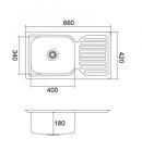 Превью картинка Металлическая мойка EMAR 6642 #2