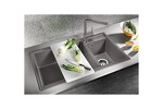 Превью картинка Гранитная мойка Blanсo METRA 9 SILGRANIT PuraDur (чаша слева) белый #4