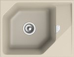 Превью картинка Кварцевая мойка Rivelato LOCUS 65 1-чаш 650*500 beige scuro #1