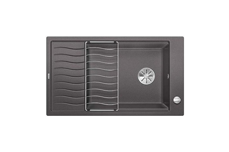 Фото Гранитная мойка Blanсo ELON XL 8 S SILGRANIT PuraDur темная скала с кл.-авт. InFino
