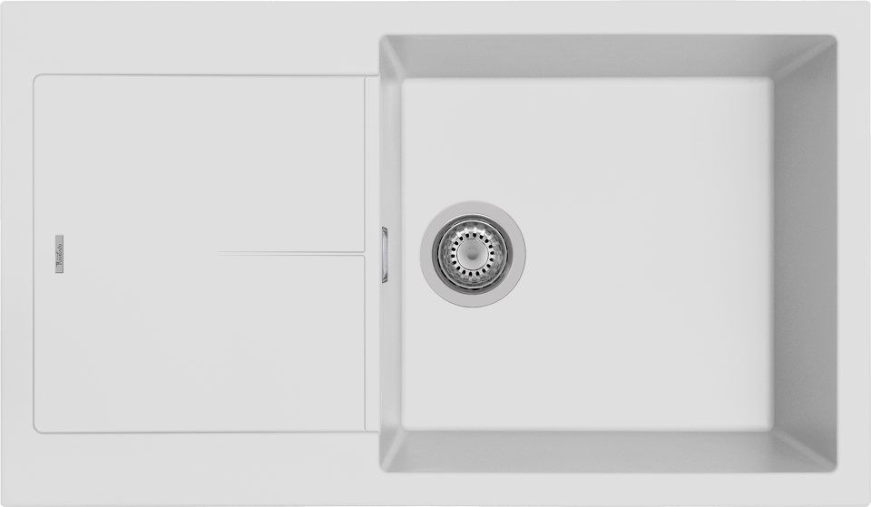 Фото Гранитная мойка Rivelato LUMO 8650 1-чаш 860*500 Bianca