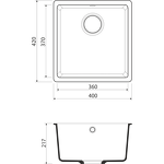 Превью картинка Гранитная мойка Omoikiri Kata 40-U-GR Artgranit/leningrad grey #2