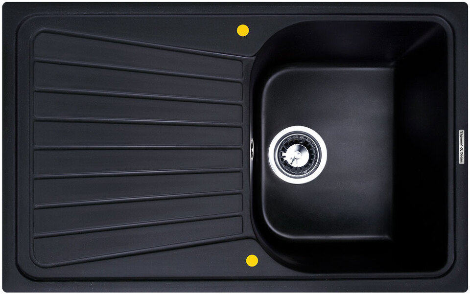 Фото Гранитная мойка Zigmund & Shtain KLASSISCH 790 Чёрный базальт