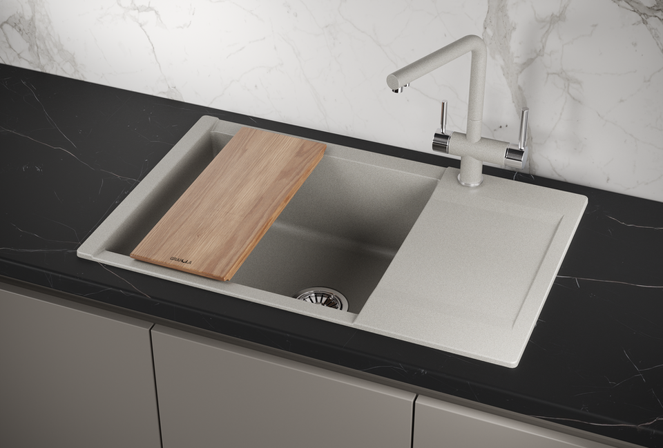 Фото Кварцевая мойка GRANULA 7807, БАЗАЛЬТ