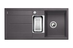 Превью картинка Гранитная мойка Blanсo METRA 6 S-F SILGRANIT PuraDur темная скала, с клапаном-автоматом #1