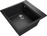 Превью картинка Гранитная мойка Rivelato TESORO 505-L 1-чаш 500*510 nero #2