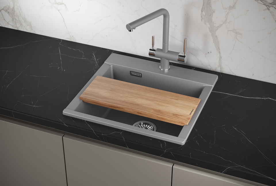 Фото Кварцевая мойка GRANULA 5201, АЛЮМИНИУМ