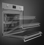 Превью картинка Электрический духовой шкаф Smeg SO6302TX #9