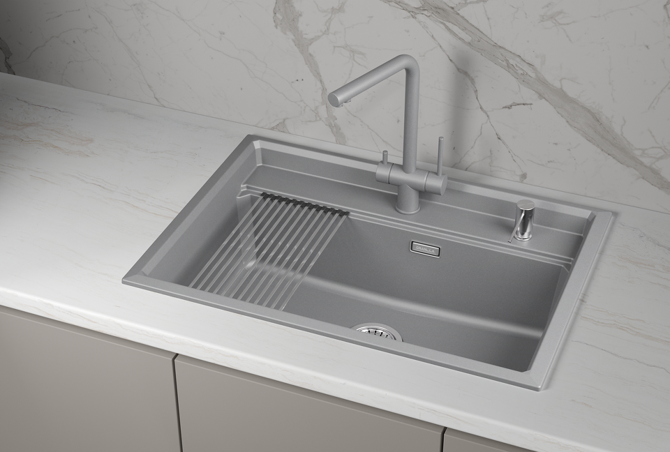 Фото Кварцевая мойка GRANULA 7301i, АЛЮМИНИУМ