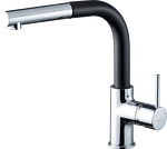 Превью картинка Смеситель для кухни Rivelato  Ledro Г-обр.с выдвижной лейкой D-35мм antracite/cromo #1