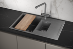 Превью картинка Кварцевая мойка GRANULA 7808, ГРАФИТ #1