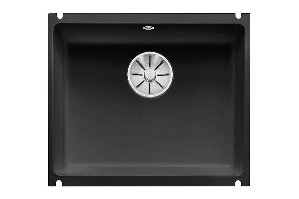 Фото Гранитная мойка Blanсo SUBLINE 500-U керамика PuraPlus черный  с отв.арм. InFino