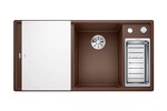 Превью картинка Гранитная мойка Blanсo AXIA III 6 S-F SILGRANIT PuraDur белый чаша справа, доска стекло c кл.-авт. InFino #6