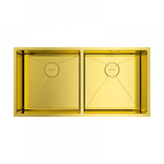 Превью картинка Металлическая мойка Omoikiri Taki 86-2-U/IF Side-LG нерж. сталь/светлое золото #1