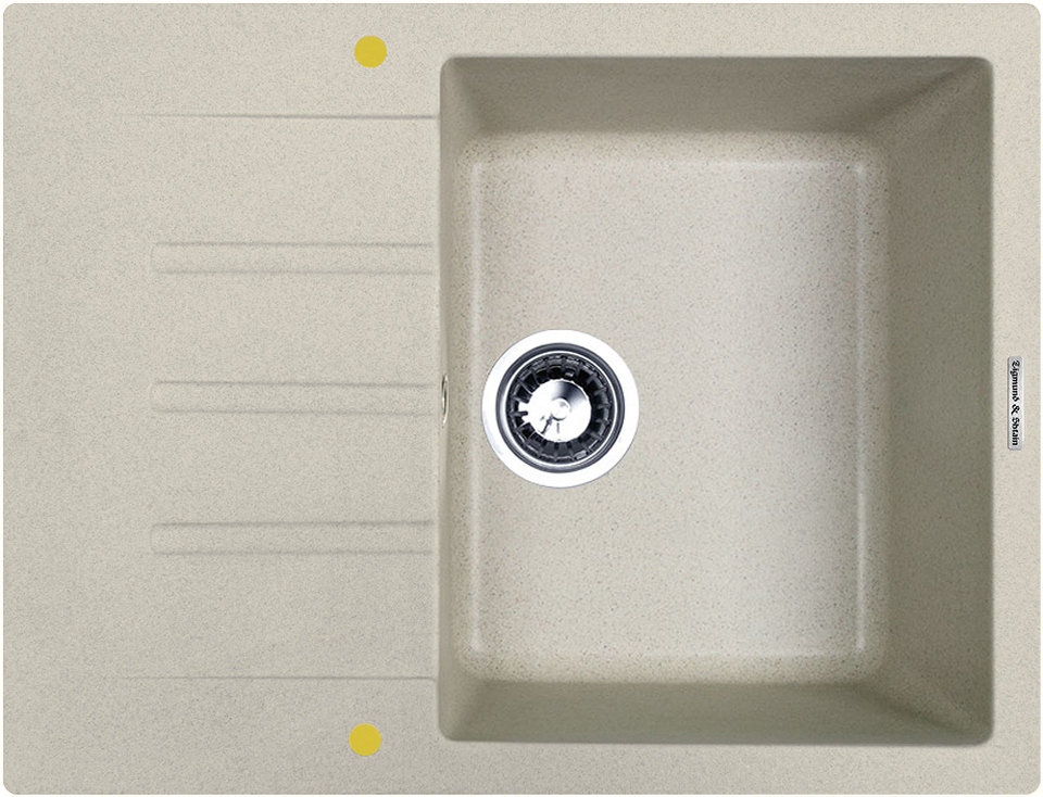 Фото Гранитная мойка Zigmund & Shtain RECHTECK 645 Речной песок