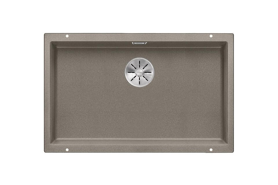 Фото Гранитная мойка Blanсo SUBLINE 700-U SILGRANIT PuraDur серый беж с отв.арм. InFino