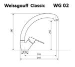 Превью картинка Смеситель для кухни Weissgauff WG 0201 Classic White #2
