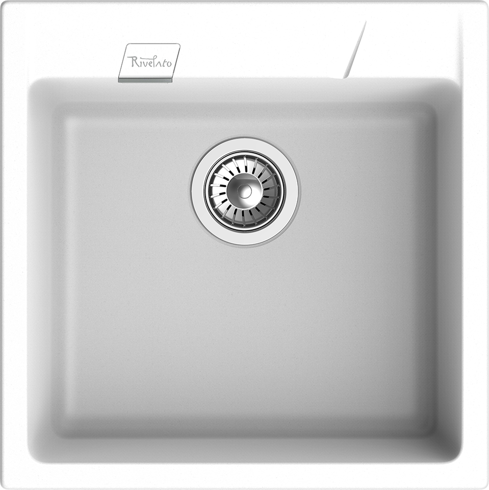 Фото Кварцевая мойка Rivelato RAUM 50 1-чаша 500*510мм brina