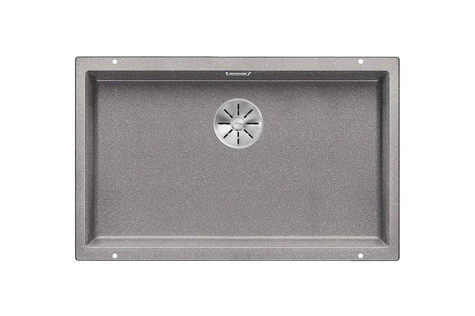 Фото Гранитная мойка Blanсo SUBLINE 700-U SILGRANIT PuraDur алюметаллик с отв.арм. InFino