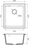 Превью картинка Кварцевая мойка GranFest GF-URBAN 4540 Белый #3
