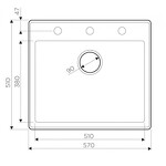 Превью картинка Гранитная мойка Omoikiri Tedori 57-BL Tetogranit/черный #2
