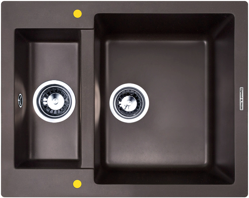 Фото Гранитная мойка Zigmund & Shtain RECHTECK 600.2 Швейцарский шоколад