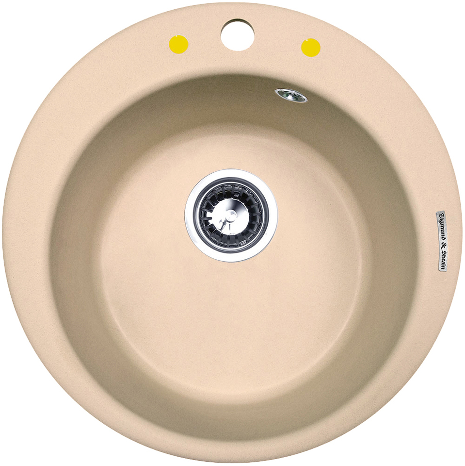 Фото Гранитная мойка Zigmund & Shtain KREIS 480 Топлёное молоко