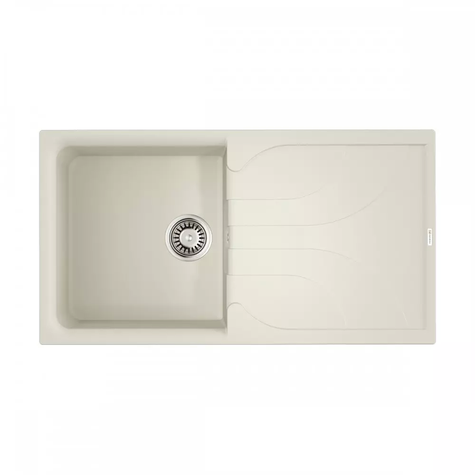 Фото Гранитная мойка Omoikiri Yasugata 100-WH Tetogranit/белый