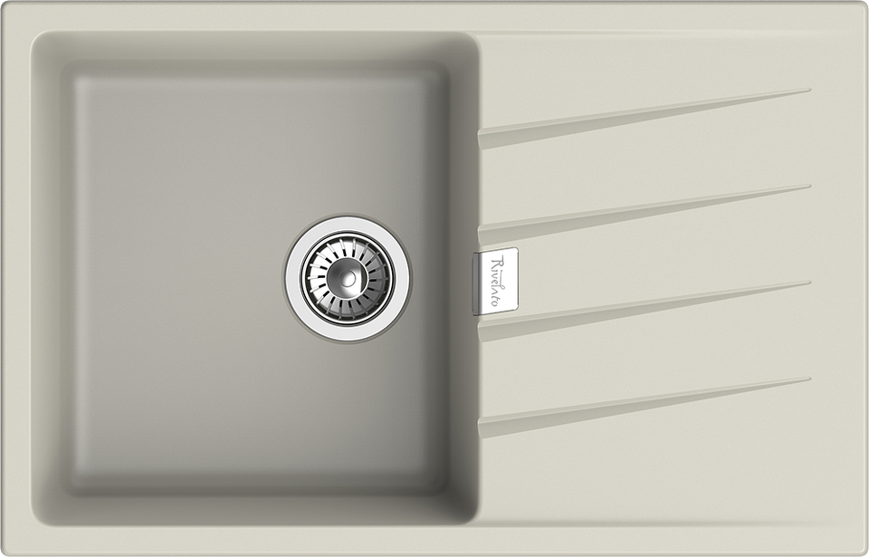 Фото Кварцевая мойка Rivelato RAUM 78 1-чаша 780*500мм topazio