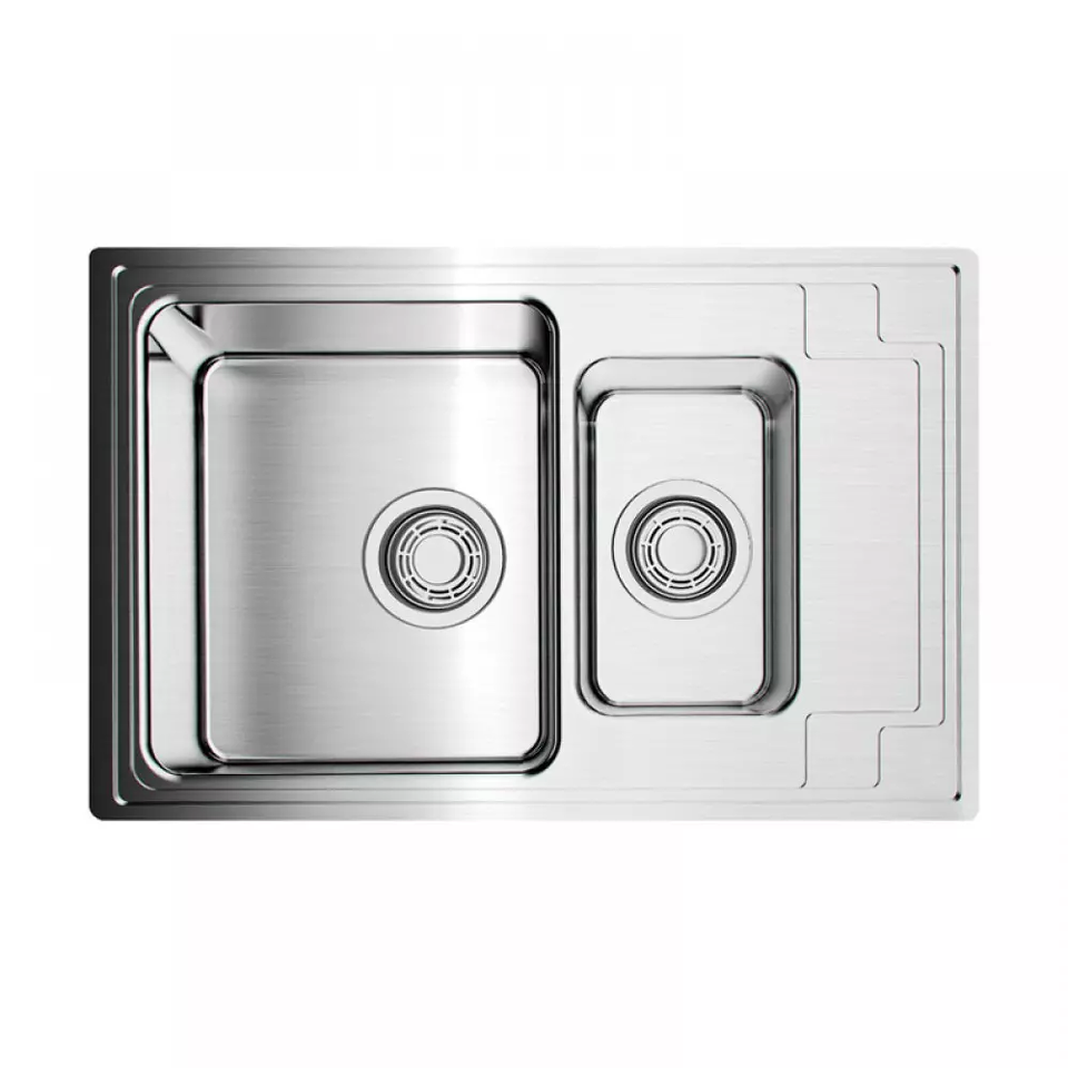 Фото Металлическая мойка Omoikiri Mizu 78-2-IN нерж. сталь/нержавеющая сталь