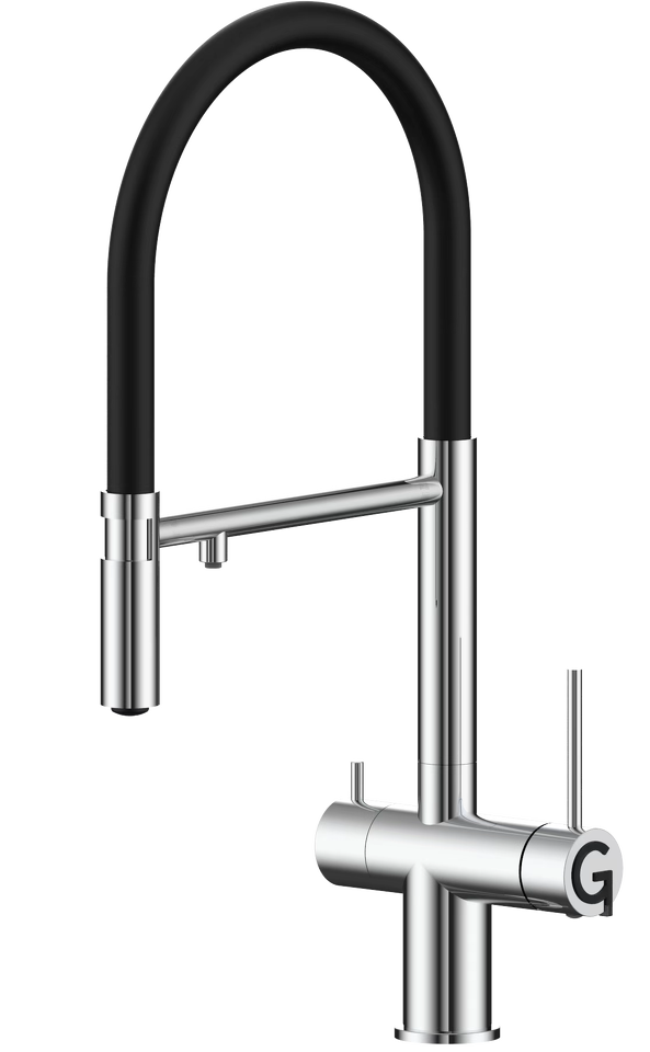 Фото Смеситель для кухни Rivelato Adria U-обр. гибкий излив с краном питьевой воды D-35мм cromo