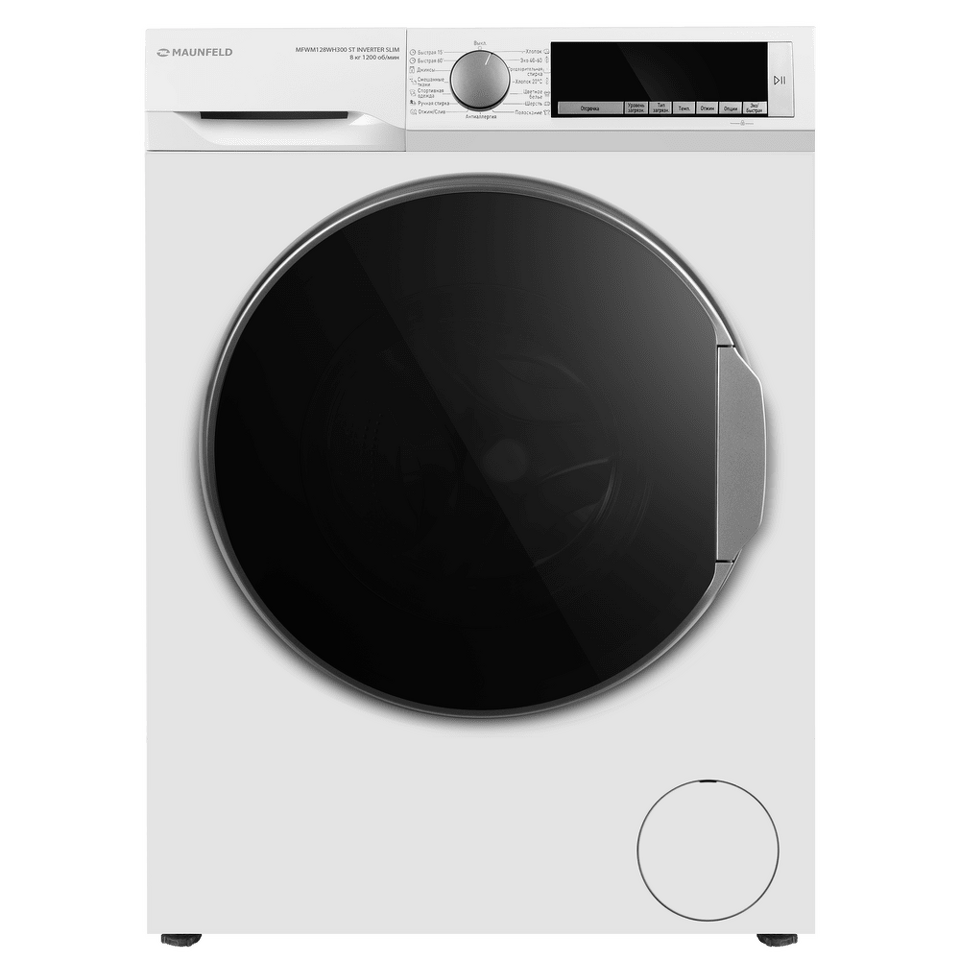 Фото Стиральная машина с фронтальной загрузкой Maunfeld MFWM128WH300 ST INVERTER SLIM
