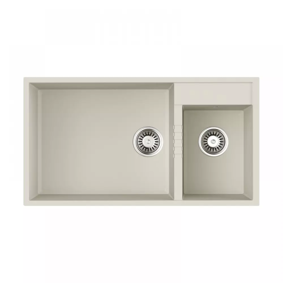 Фото Гранитная мойка Omoikiri Tedori 85-2-U-WH Tetogranit/белый