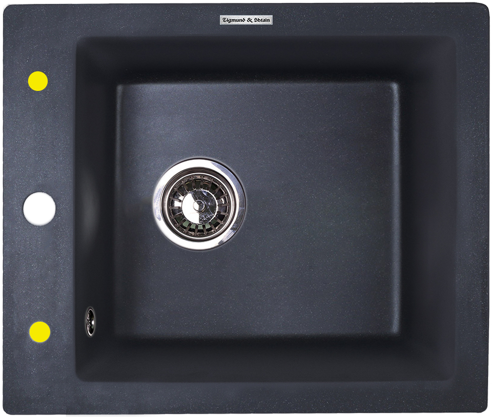 Фото Гранитная мойка Zigmund & Shtain PLATZ 425 Тёмная скала