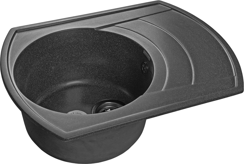 Фото Мраморная мойка GranFest RONDO 650L Графит