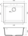 Превью картинка Rivelato ZENO 5650 1-чаш 560*500 Nero profondo #2