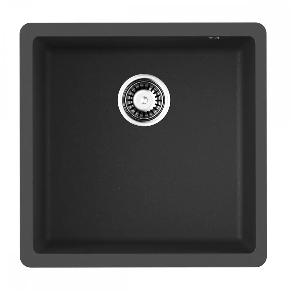 Фото Гранитная мойка Omoikiri Bosen 44-U-BL Tetogranit/черный