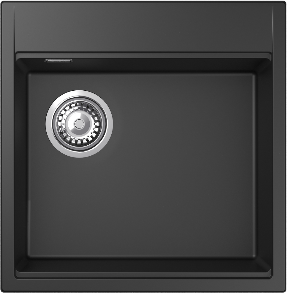 Фото Гранитная мойка Rivelato TESORO 505-L 1-чаш 500*510 antracite