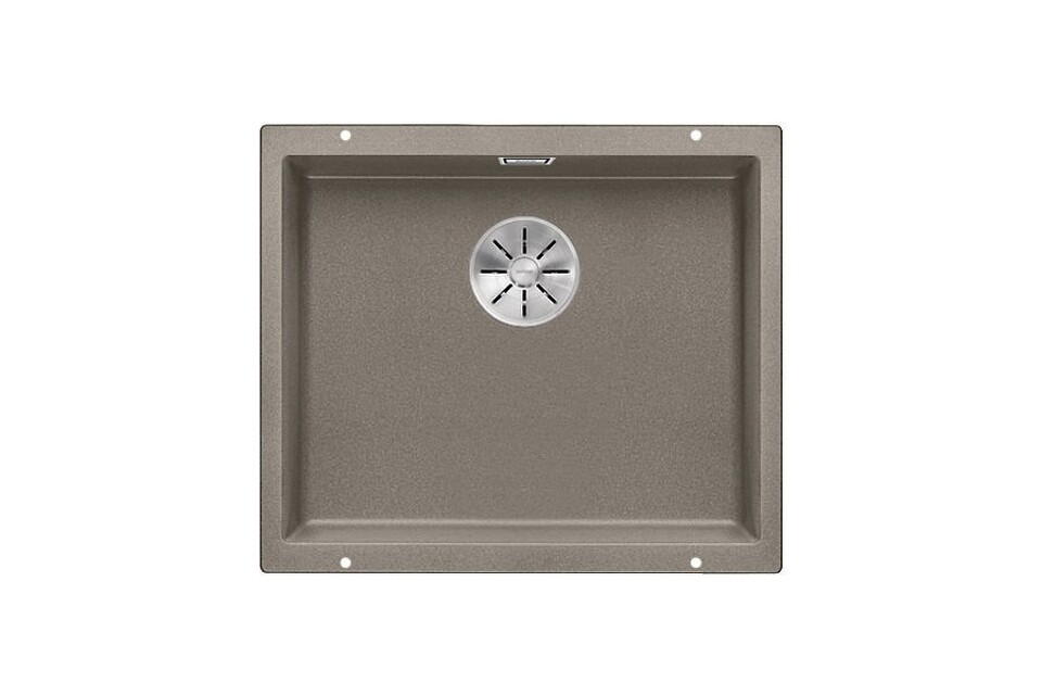 Фото Гранитная мойка Blanсo SUBLINE 500-U SILGRANIT PuraDur серый беж с отв.арм. InFino