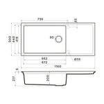 Превью картинка Omoikiri Sintesi 116-GR Artceramic/leningrad grey #4