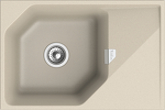 Превью картинка Кварцевая мойка Rivelato LOCUS 75 1-чаш 750*500 beige scuro #1